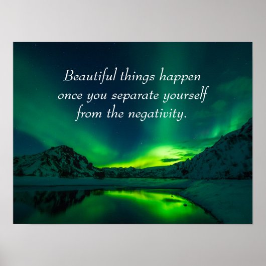 美しいことが起こる感動的引用文 ポスター (正面)