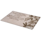 美しいことわざのフローラガラスの切断板 カッティングボード (角)