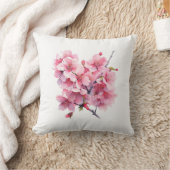 美しいさくらんぼの花の装飾用クッションまたはクッション クッション (ブランケット)