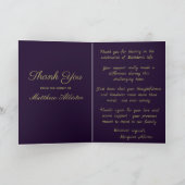 美しいさくらんぼの花ピンク紫の死別 サンキューカード (内部)