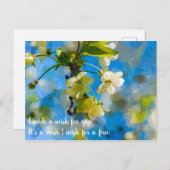 美しいさくらんぼの花 ポストカード (正面/裏面)