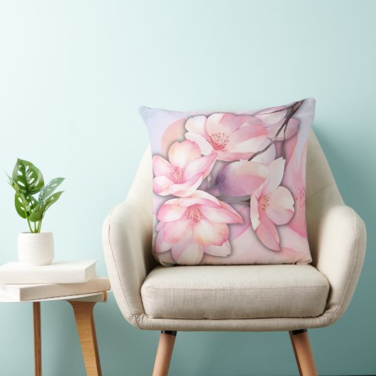 美しいさくらんぼブロッサム装飾用クッション クッション (椅子)