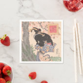 美しいさくらんぼ下ヴィンテージ浮世絵 スタンダードカクテルナプキン (インサイチュ)