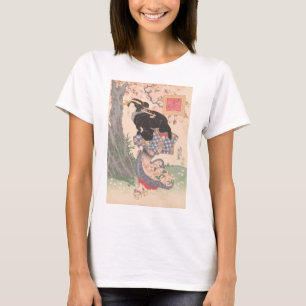 美しいさくらんぼ下ヴィンテージ浮世絵 Tシャツ