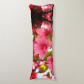 美しいさくらんぼ花ラウンドスロークッション41センチ ボディピロー (正面縦)
