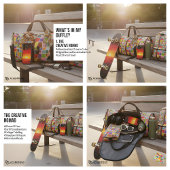 美しいすばらしいクールハッピーアースカラーズコラージュ ダッフルバッグ