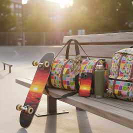 美しいすばらしいクールハッピーアースカラーズコラージュ ダッフルバッグ