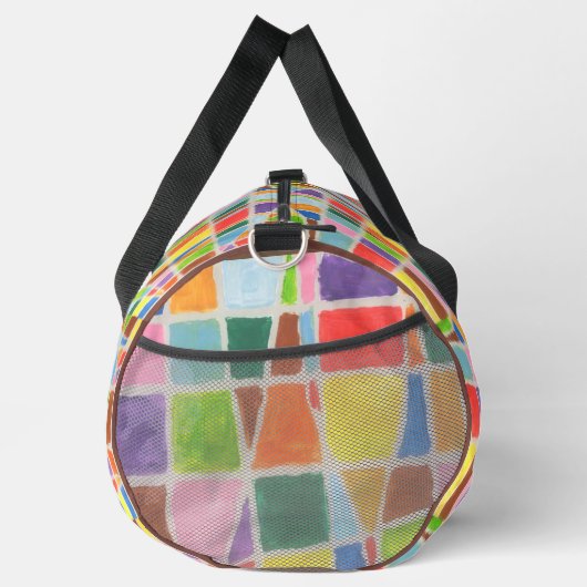 美しいすばらしいクールハッピーアースカラーズコラージュ ダッフルバッグ (右)