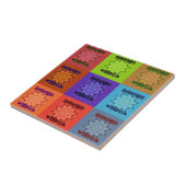 美しいすばらしい美ポップ・アートのしいアートプリント:豊かな タイル (側面)