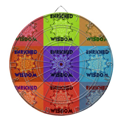 美しいすばらしい美ポップ・アートのしいアートプリント:豊かな ダーツボード (正面)