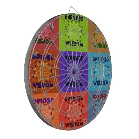 美しいすばらしい美ポップ・アートのしいアートプリント:豊かな ダーツボード (正面左)