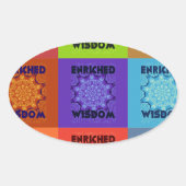 美しいすばらしい美ポップ・アートのしいアートプリント:豊かな 楕円形シール (正面)