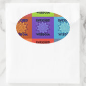 美しいすばらしい美ポップ・アートのしいアートプリント:豊かな 楕円形シール (バッグ)