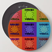 美しいすばらしい美ポップ・アートのしいアートプリント:豊かな 缶バッジ (正面&裏面)