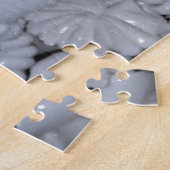 美しいすべての白い磁器の花に挑戦 ジグソーパズル (側面)