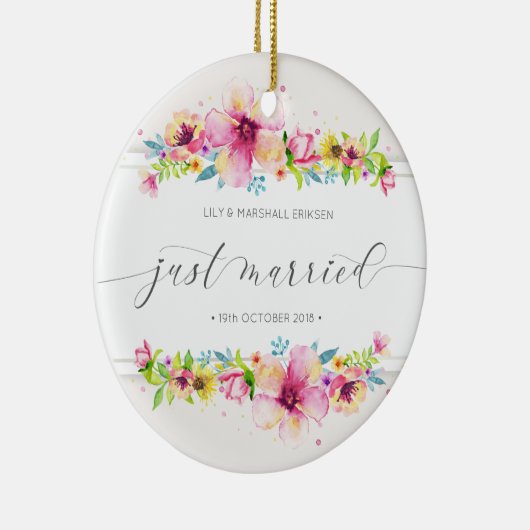 美しいたった今結婚しました結婚ズ|セラミックオーナメント セラミックオーナメント (右)