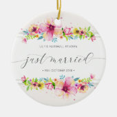 美しいたった今結婚しました結婚ズ|セラミックオーナメント セラミックオーナメント (正面)