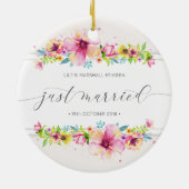 美しいたった今結婚しました結婚ズ|セラミックオーナメント セラミックオーナメント (裏面)