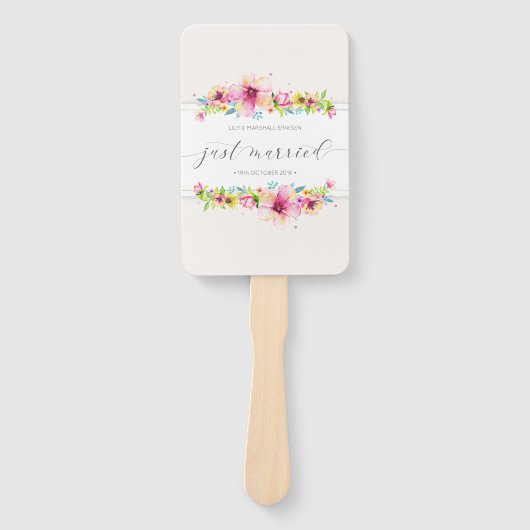 美しいたった今結婚しました結婚ズ |ハンドファン ハンドファン (正面)