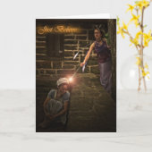 "美しいちょうど"シンデレラおよび妖精カードを信じて下さい カード (黄色い花)