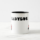 美しいてんとう虫のコーヒー・マグ ツートーンマグカップ (中央)