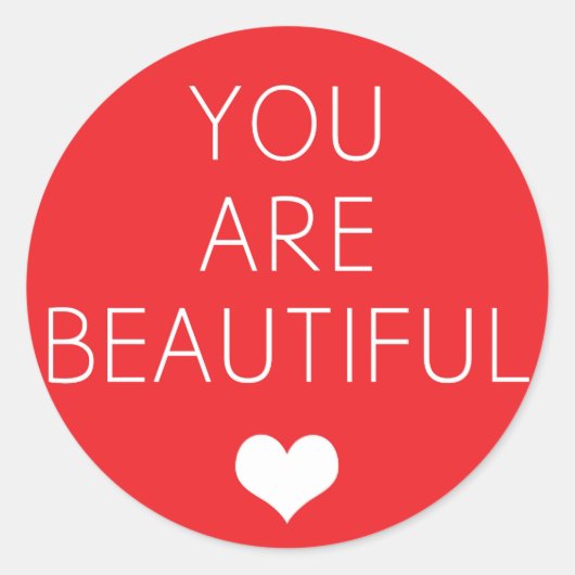 美しいですしかし(赤) ラウンドシール (正面)