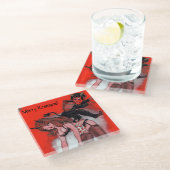 美しいとクランプスヴィンテージクリスマスクリスマス ガラスコースター (アングル)