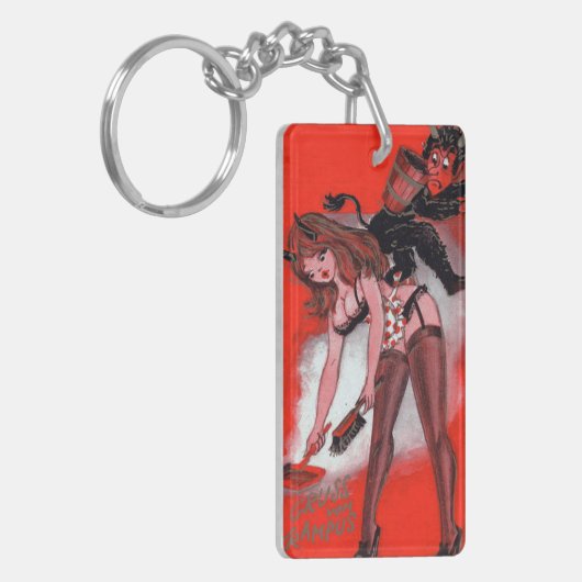 美しいとクランプスヴィンテージクリスマスクリスマス キーホルダー (正面左)