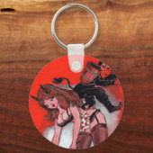 美しいとクランプスヴィンテージクリスマスクリスマス キーホルダー (正面)