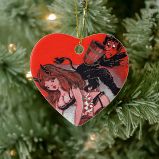 美しいとクランプスヴィンテージクリスマスクリスマス セラミックオーナメント