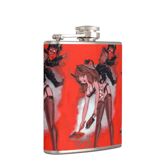 美しいとクランプスヴィンテージクリスマスクリスマス フラスク (右)