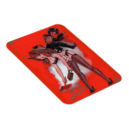 美しいとクランプスヴィンテージクリスマスクリスマス マグネット (右側)