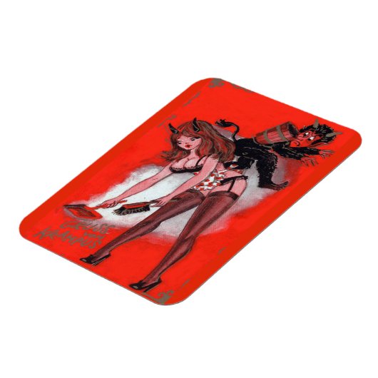 美しいとクランプスヴィンテージクリスマスクリスマス マグネット (左側)