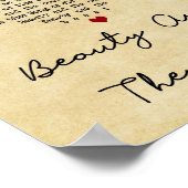 美しいとザビーストヴィンテージハートソング歌詞 ポスター (角)