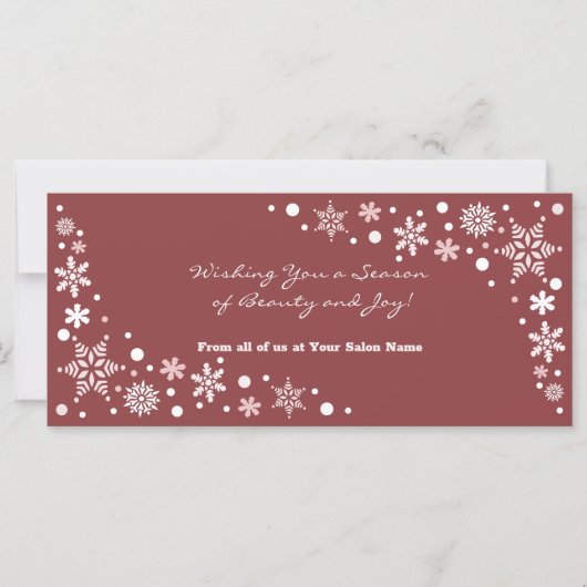 美しいとジョイの季節を祈るフラットカード (正面)