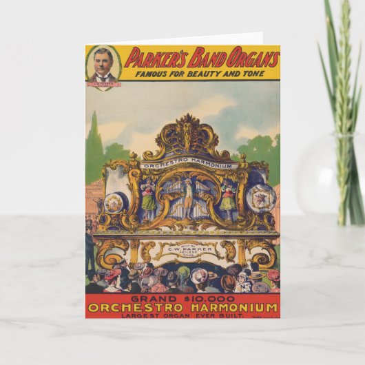 美しいとトーンで有名なパーカーのバンドオルガン カード (正面)