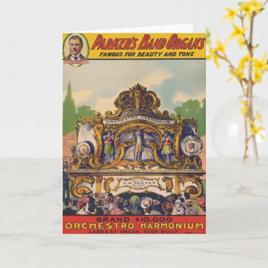 美しいとトーンで有名なパーカーのバンドオルガン カード (黄色い花)