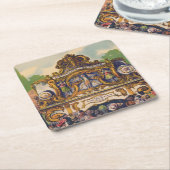 美しいとトーンで有名なパーカーのバンドオルガン スクエアペーパーコースター (アングル)