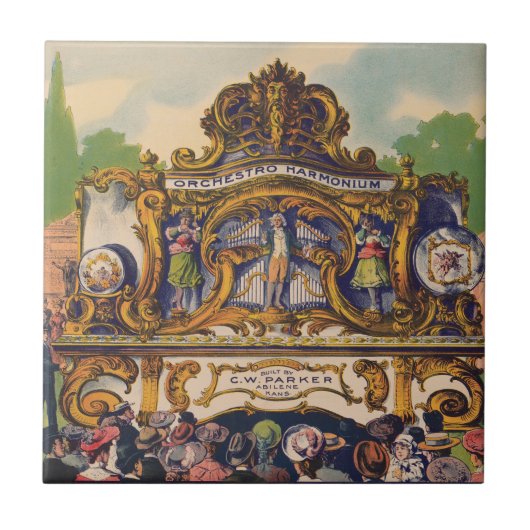 美しいとトーンで有名なパーカーのバンドオルガン タイル (正面)