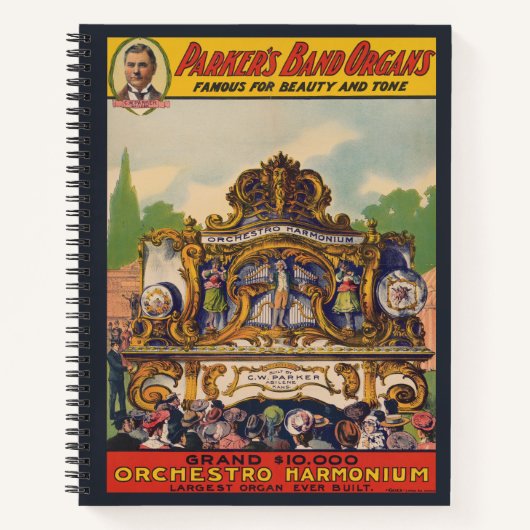 美しいとトーンで有名なパーカーのバンドオルガン ノートブック (正面)