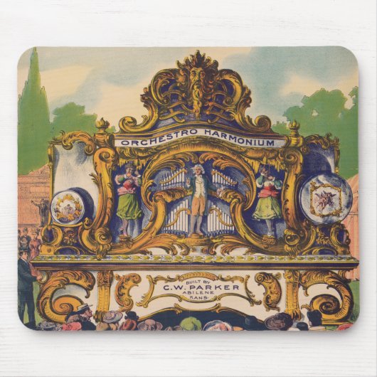 美しいとトーンで有名なパーカーのバンドオルガン マウスパッド (正面)