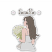 美しいとバイトのフローラチャーム シール (正面)