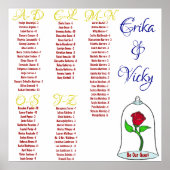 美しいとビーストのシーティングチャート ポスター (正面)