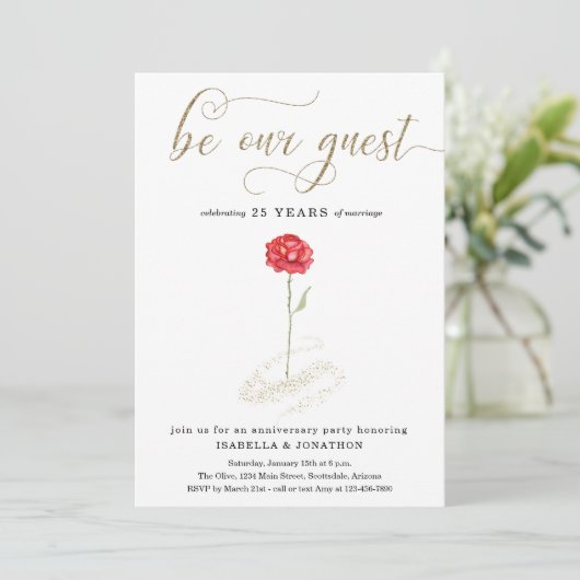 美しいとビーストアニバーサリーバーサニバーズパーティの招待状 招待状 (スタンド正面)