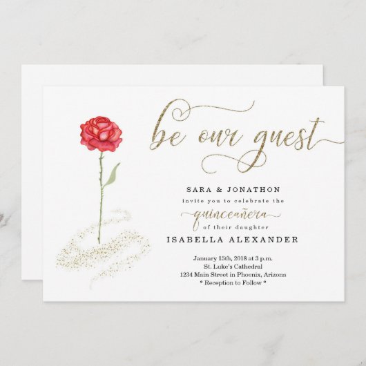 美しいとビーストキンセユニークニェラ 招待状 (正面/裏面)