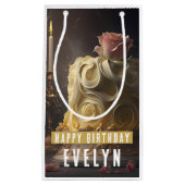 美しいとビーストケーキ – 誕生日 スモールペーパーバッグ (正面)