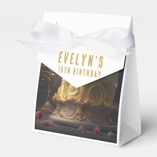 美しいとビーストケーキ – 誕生日 フェイバーボックス (正面サイド)