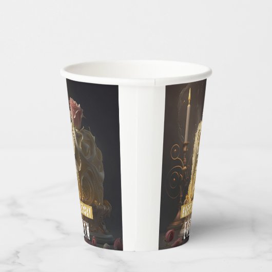 美しいとビーストケーキ – 誕生日 紙コップ (右)