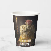 美しいとビーストケーキ – 誕生日 紙コップ (正面)