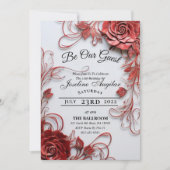 美しいとビーストスウィート16バラ招待状 招待状 (正面)
